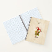 Hase mit Lute & Sechs Rhythmischen Modi Mittelalte Notizblock (Innenseite)