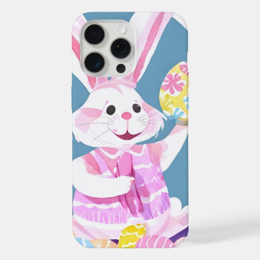 Hase mit Ostereiern iPhone Hülle (Rückseite)