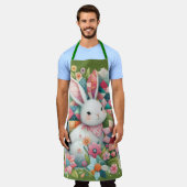 Hase mit Quilt und Blumen Schürze (Getragen)