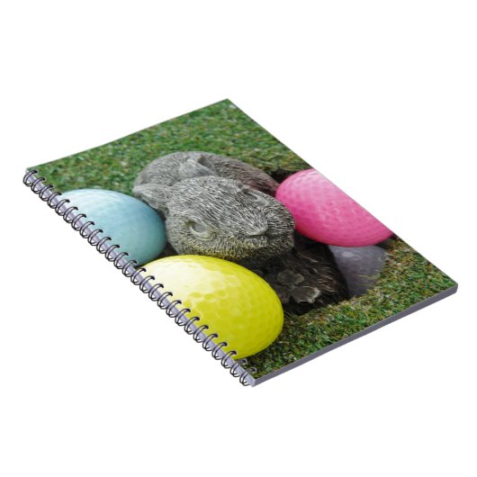 Hase mit rosa blaugelbem Ei Notizblock (Rechte Seite)