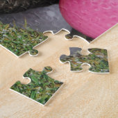 Hase mit rosa blaugelbem Ei Puzzle (Seite)