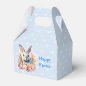 Hase mit Rosen-Girlande Süßes Ostern Geschenkschachtel (Rückseite)