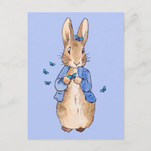 Hase mit Schmetterlingen Danke Postkarte