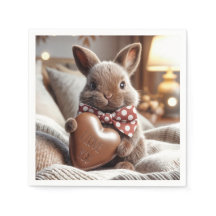 Hase mit Schokoladenherz