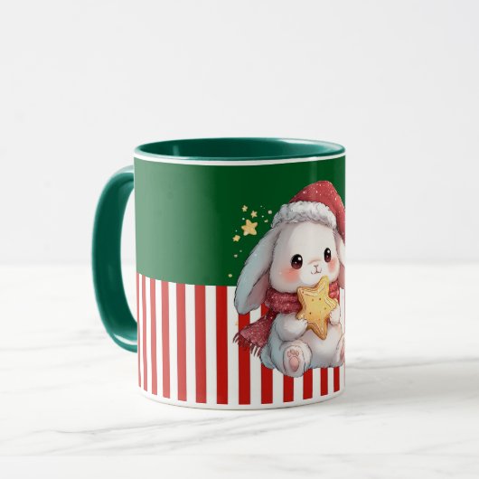 Hase mit Stern-Keks Tasse (Vorderseite Links)