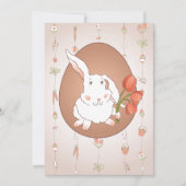 Hase mit Tulips Spring Holiday Rabbit Einladung (Vorderseite)
