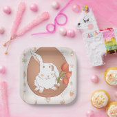 Hase mit Tulips Spring Holiday Rabbit Pappteller (Party)