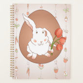 Hase mit Tulips Spring Holiday Rabbit Planer (Vorderseite)