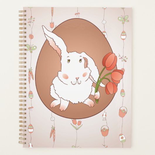 Hase mit Tulips Spring Holiday Rabbit Planer (Vorderseite)