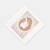 Hase mit Tulips Spring Holiday Rabbit Serviette (Ecke)