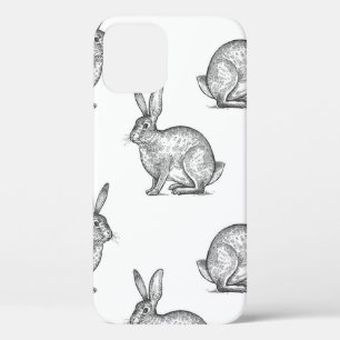 Hase oder Kaninchen. Nahtloses Muster mit Waldtier Case-Mate iPhone Hülle