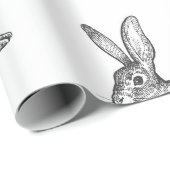 Hase oder Kaninchen. Nahtloses Muster mit Waldtier Geschenkpapier (Rolleneckpunkt)