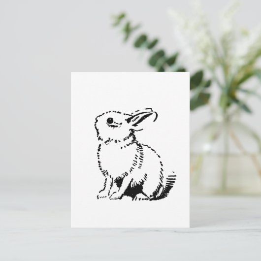 Hase Postkarte (Stehend Vorderseite)