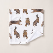 Hase-Raserei-Badezimmer-Tuch-Set Badhandtuch Set (Waschlappen)