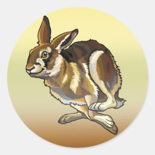 Hase Runder Aufkleber