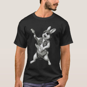 Hase spielt Gitarre Rock & Roll Hasen Kaninchen Ro T-Shirt