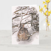 Hase sucht Zuflucht Karte (Gelbe Blume)