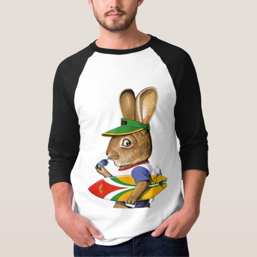 Hase-Surfer T-Shirt (Vorderseite)