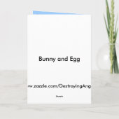 Hase und Ei Funny Ostercard Feiertagskarte (Rückseite)