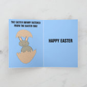 Hase und Ei Funny Ostercard Feiertagskarte (Innenseite)