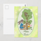 Hase und Eichhörnchen  Postkarte (Vorne/Hinten)