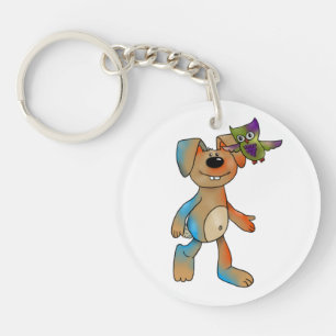 Hase und Eule Schlüsselanhänger