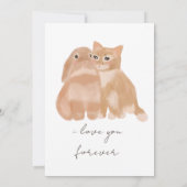 Hase und Katze! Dankeskarte (Rückseite)