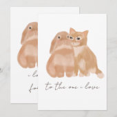 Hase und Katze! Dankeskarte (Vorne/Hinten)