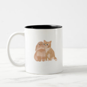 Hase und Katze! Tasse