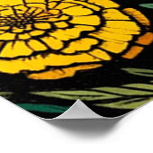 Hase und Ringelblumen Poster (Ecke)