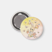 Hase und Schmetterlinge Magnet (Vorderseite/Rückseite)