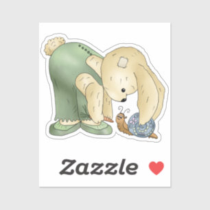Hase und Schnecke Aufkleber