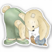Hase und Schnecke  Aufkleber (Vorderseite)