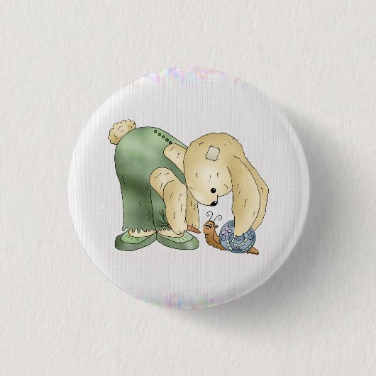 Hase und Schnecke Button (Vorderseite)