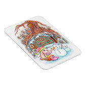 Hase und Snowman Magnet (Rechte Seite)