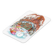 Hase und Snowman Magnet (Linke Seite)