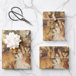 Hase unter den Feen, alte Feengeschichten Geschenkpapier Set