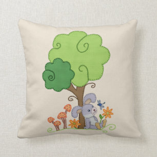 Hase unterm Baum Kissen