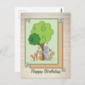 Hase unterm Baum Postkarte (Vorne/Hinten)