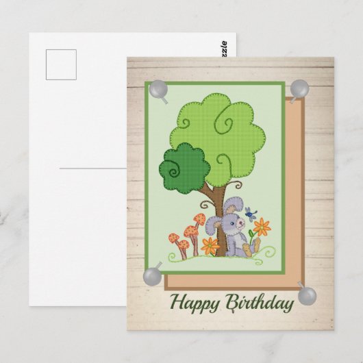 Hase unterm Baum Postkarte (Vorne/Hinten)