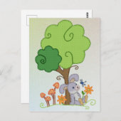 Hase unterm Baum Postkarte (Vorne/Hinten)