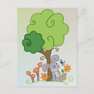 Hase unterm Baum Postkarte