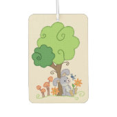 Hase unterm Baum Runder Pappuntersetzer Autolufterfrischer (Vorderseite)