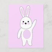 Hase. Weiß und rosa. (Rückseite)