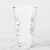 Hase. Weiß und rosa. Glas (Links)