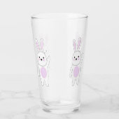 Hase. Weiß und rosa. Glas (Rechts)