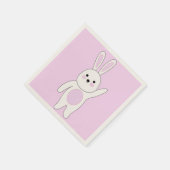 Hase. weiß und rosa serviette (Ecke)