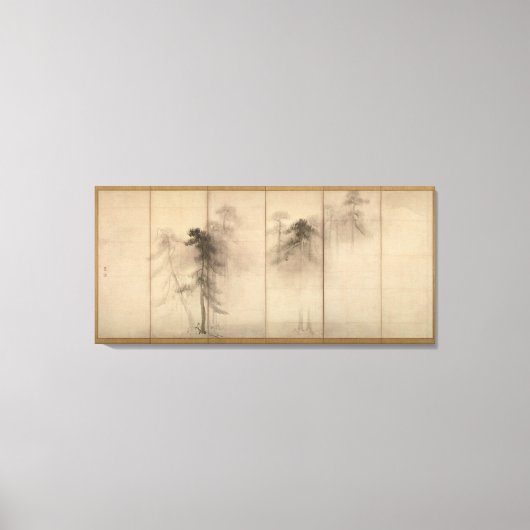 Hasegawa Tohaku Pine Trees 16. Fawn Japanisch Leinwanddruck (Vorderseite)