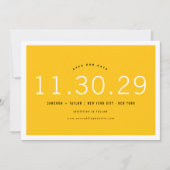 Haselgelb Modernes Minimalistisches Foto feines Za Save The Date (Vorderseite)