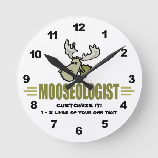 Haselmoose Runde Wanduhr (Vorderseite)